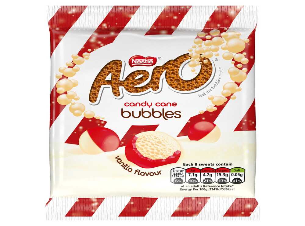 Aero Candy Cane Bubbles Vanilla (70g)